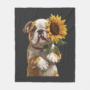 Bulldog fleece blanket
