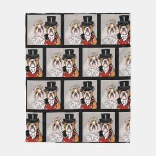 Bulldog fleece blanket