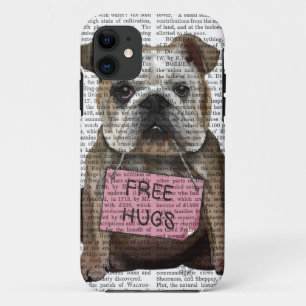 Bulldog Free Hugs Case-Mate iPhone Case