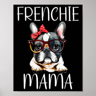 Bulldog Frenchie Mama Watercolor Dog Mother's Day  Poster