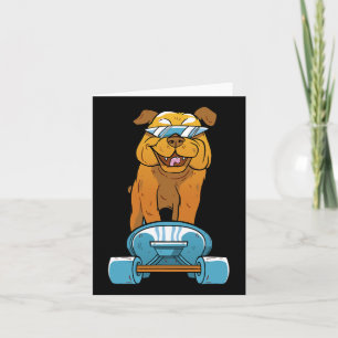 Bulldog Fun Skateboarding French Bulldog Puppy Gif Card