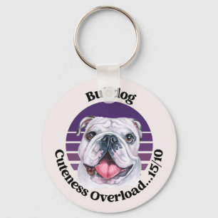 Bulldog funny quote  Keychain