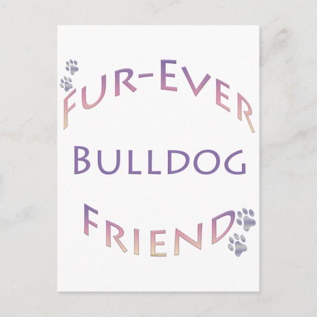 Bulldog Furever Postcard (Front)