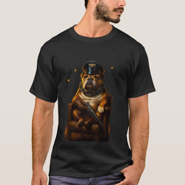 Bulldog General T-Shirt – Tactical Commander Dog D (Front)