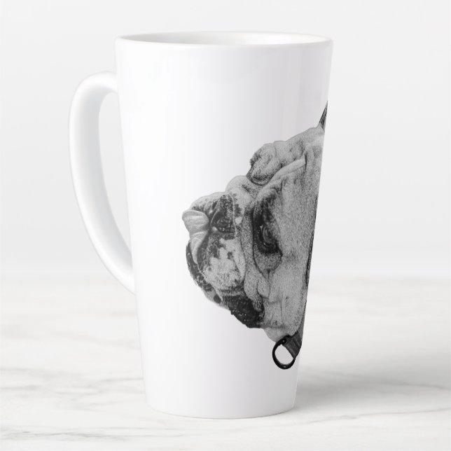 Bulldog Gentle Ease Latte Mug (Left Angle)