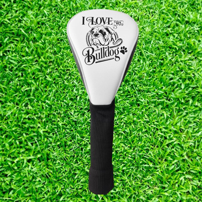 Bulldog Gift Golf Head Cover (I Love My Bulldog Golf: Unleash Your Passion on the Course!)