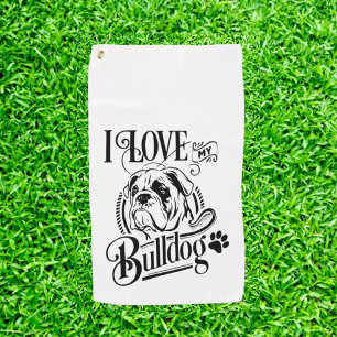 Bulldog Gift Golf Towel