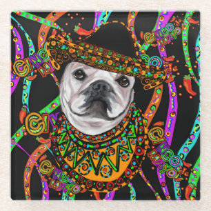Bulldog  glass coaster