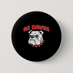 Bulldog Go Dawgs Men Women Kids Girls Youth Teen B 6 Cm Round Badge