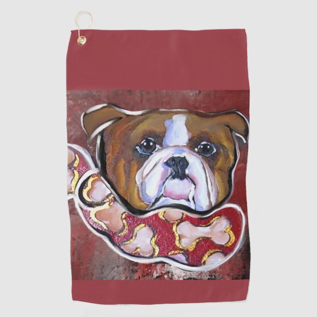  Bulldog    Golf Towel (Front)