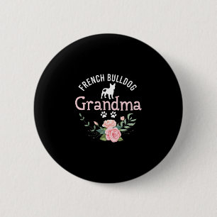 Bulldog Grandma Gifts Cute Dog Lover Christmas  6 Cm Round Badge