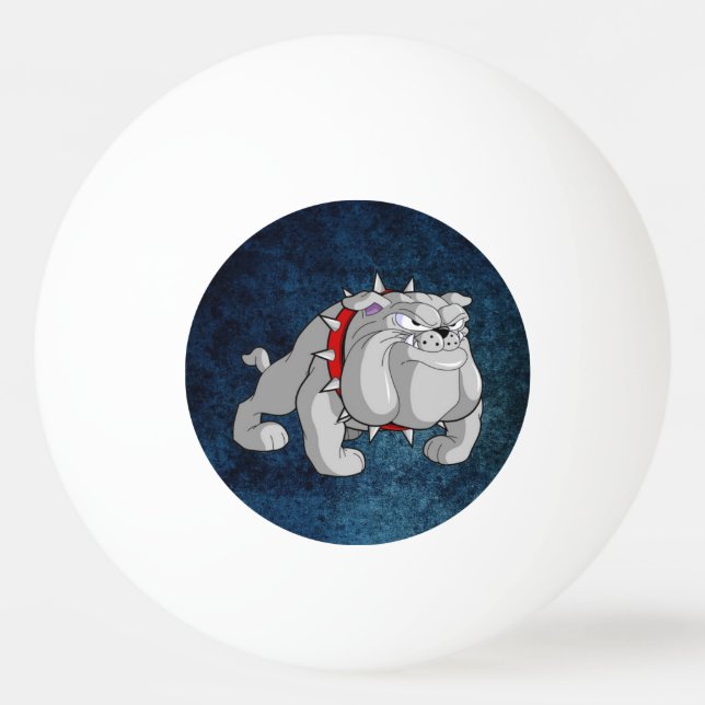 BULLDOG GRAY CARTOON PING PONG BALL (Back)