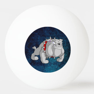 BULLDOG GRAY CARTOON PING PONG BALL