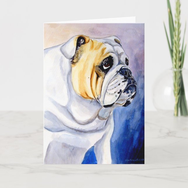 Bulldog Greeting Cards (Front)