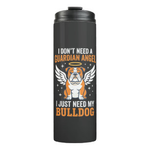 Bulldog Guardian Angel Dog Thermal Tumbler