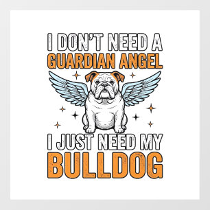 Bulldog Guardian Angel Vintage Dog Lover Shirt Des