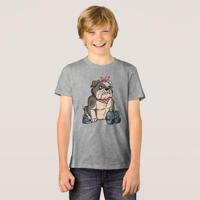 Bulldog Gym Power Tri-Blend Shirt (Front Full)