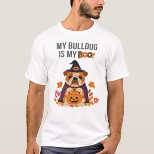 Bulldog Halloween Costume  My Bulldog is My Boo Do T-Shirt