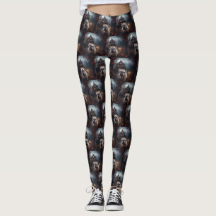 Bulldog Halloween Scary  Leggings