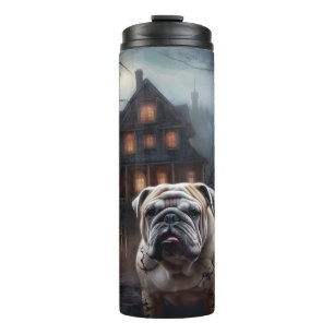 Bulldog Halloween Scary  Thermal Tumbler