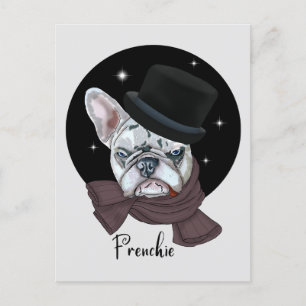 Bulldog Handsome. Frenchie Postcard