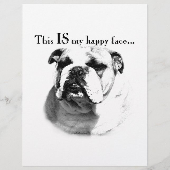 Bulldog Happy Face (Front)