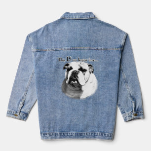 Bulldog Happy Face Denim Jacket