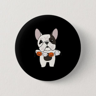 Bulldog Happy Halloween Pumpkin Dogs Halloween 6 Cm Round Badge