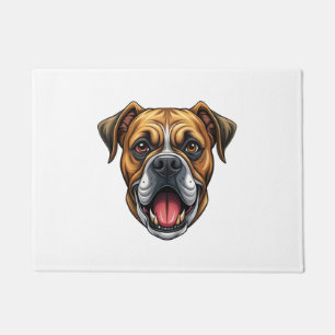 Bulldog head. Bulldog dog Doormat