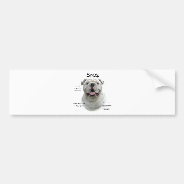 Bulldog History Design Bumper Sticker (Front)
