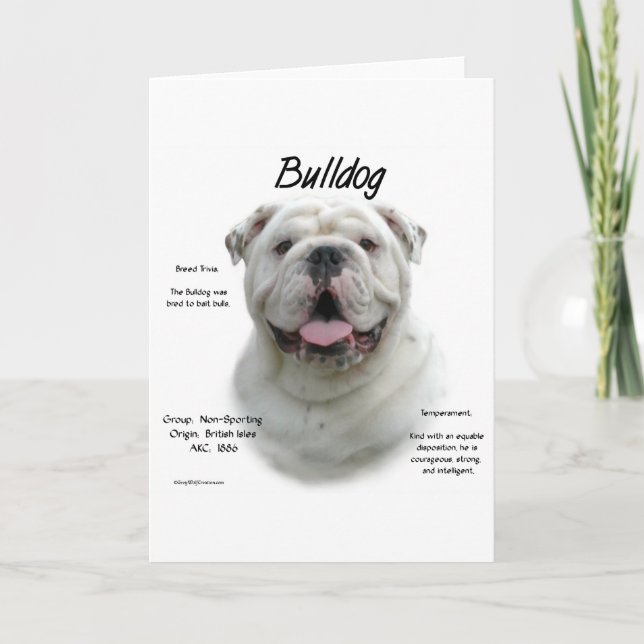 Bulldog History Design Holiday Card (Front)