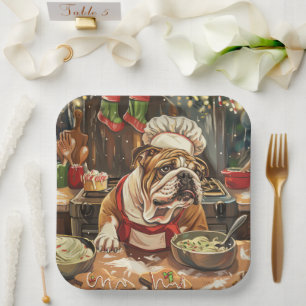 Bulldog Holiday Baking: Festive Christmas  Paper Plate