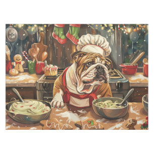 Bulldog Holiday Baking: Festive Christmas  Tablecloth