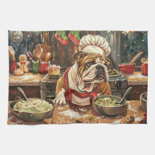 Bulldog Holiday Baking: Festive Christmas Tea Towel