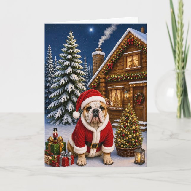 Bulldog Holiday  Card (Front)