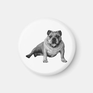 Bulldog Holiday Fridge Magnet