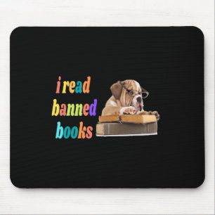 Bulldog I Read Banned Books Mouse Pad