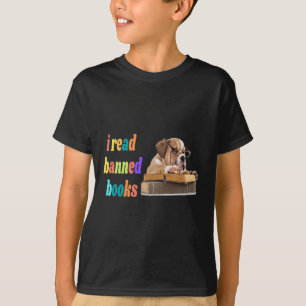 Bulldog I Read Banned Books  T-Shirt