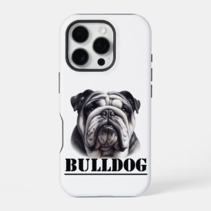 Bulldog in black & white iPhone 16 pro case