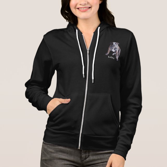 Bulldog Jacket Women's British Bulldog Jacket Hoodie (Front)