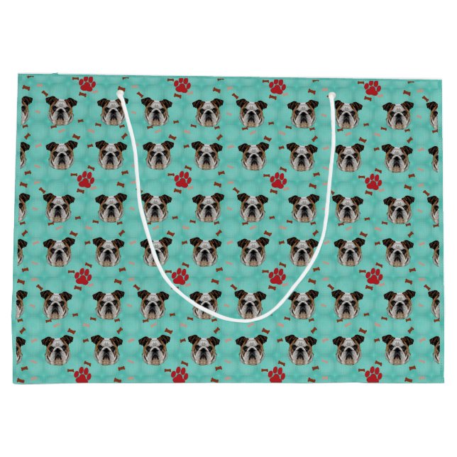 Bulldog Large Gift Bag (Back)