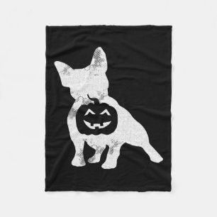 Bulldog Lazy Halloween Costume Cute Frenchie Pumpk Fleece Blanket