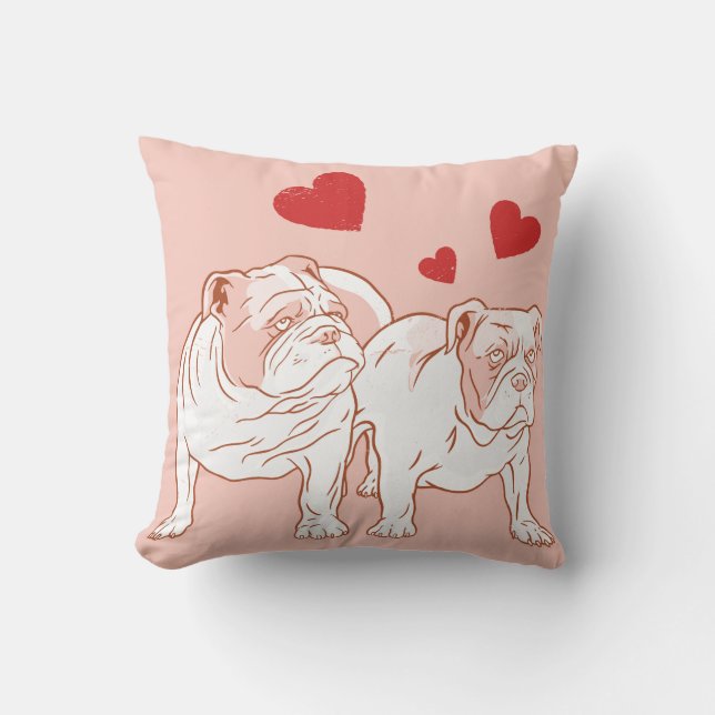 Bulldog Love Cushion (Front)
