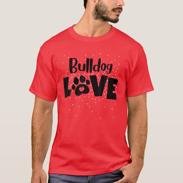 Bulldog Love Paw T-Shirt (Front)