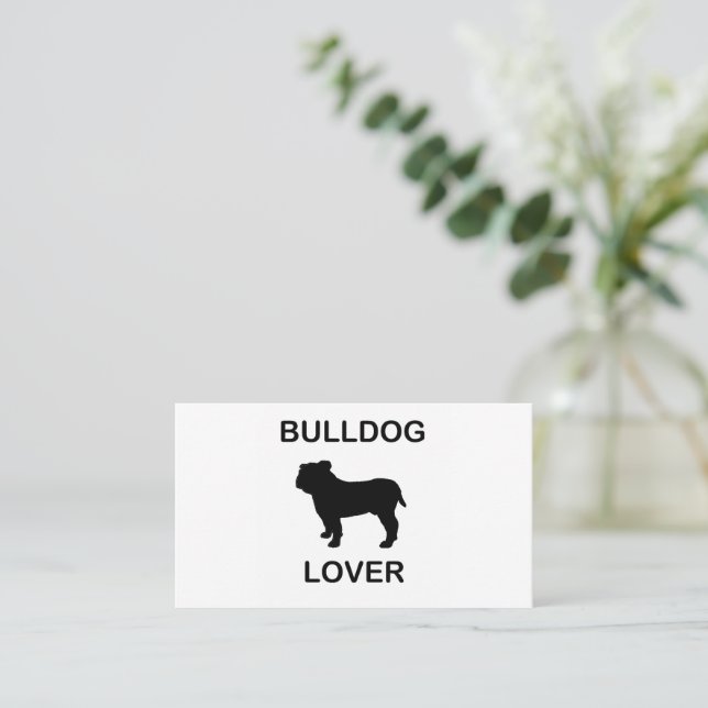 bulldog lover business card (Standing Front)