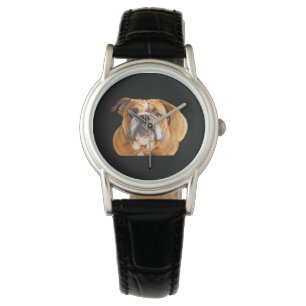 Bulldog Lover Dog Face Gift   Mascot Rescue Walker Watch