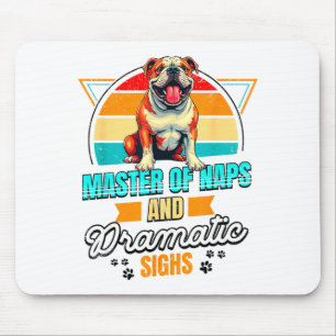 Bulldog Lover Funny Bulldog Retro  Mouse Pad