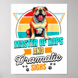 Bulldog Lover Funny Bulldog Retro  Poster