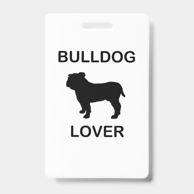 bulldog lover ID badge (Front)