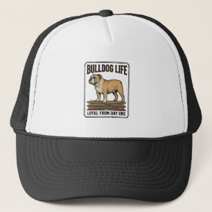 Bulldog Lover Shirt Vintage Engraved Dog Art_1 Trucker Hat